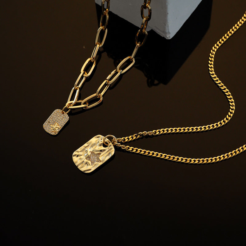 Wholesale Double Layer Star Necklace